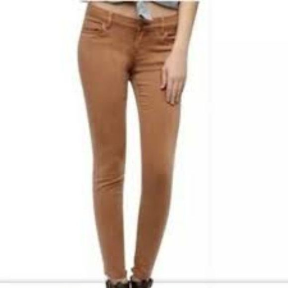 BDG URBAN OUTFITTERS MID RISE CIGARETTE ANKLE JEANS IN TAN BROWN SIZE 24 - Picture 1 of 8